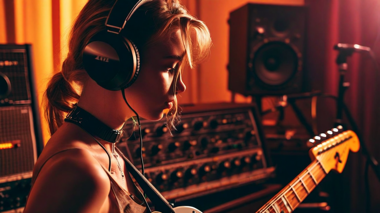 Kirst in recording studio